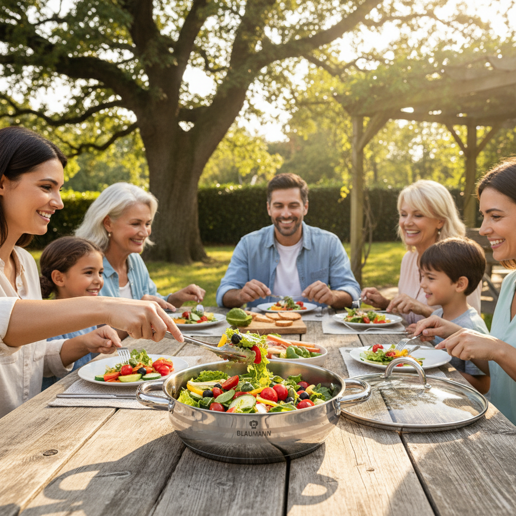 Blaumann 20cm Stainless Steel Shallow Pot – Gourmet Line