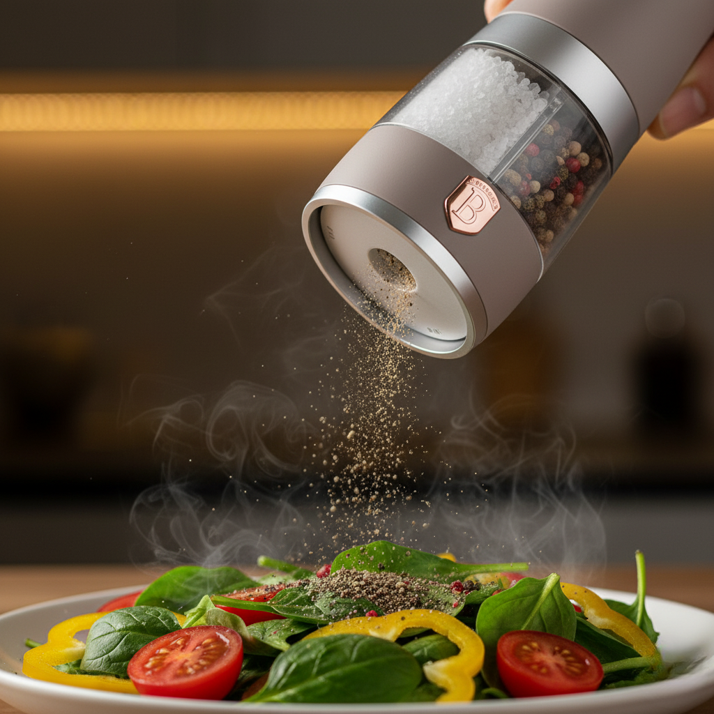 Berlinger Haus 2-in-1 Electric Pepper & Salt Mill – Taupe