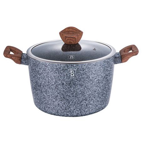 Berlinger Haus 20cm Marble Coating Stock Pot With Lid - Forest Line