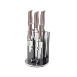 Berlinger Haus 5-Piece Stainless Steel Kikoza Collection Knife Set with Stand Brown