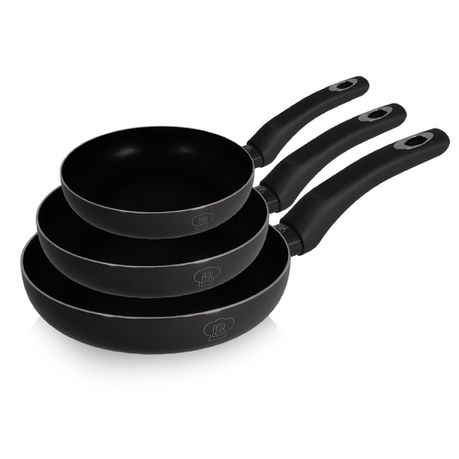 Blaumann 3-Piece Diamond Coating Frypan Set - Black Diamond Collection