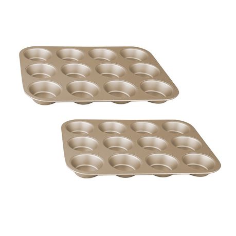Berlinger Haus 2 Pieces 35cm 12 Cups Muffin Pan - My Bronze Pastry Cook