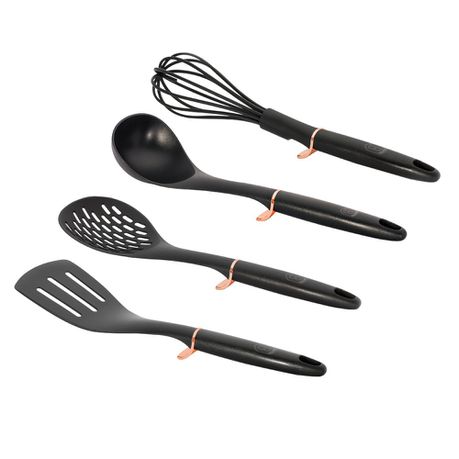 Berlinger Haus 4-Piece Nylon Kitchen Tool Set - Black Rose Line