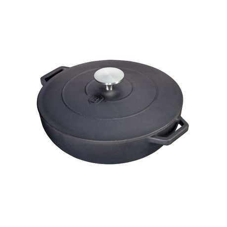 Berlinger Haus 25cm Cast Iron Shallow Pot with Lid - Strong Mold Seria