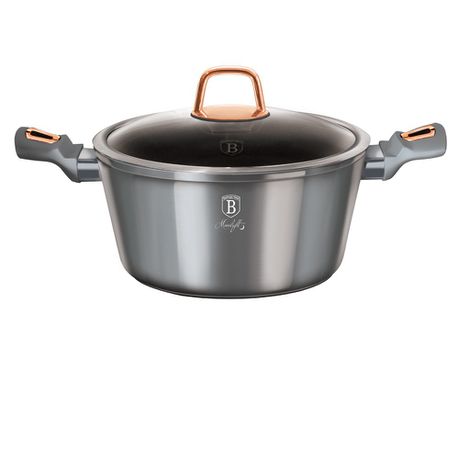 Berlinger Haus 24cm Marble Coating Casserole with Lid - Moonlight Edition