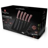 Berlinger Haus 6-Piece Non-Stick Coating Knife Set with Stand - i-Rose