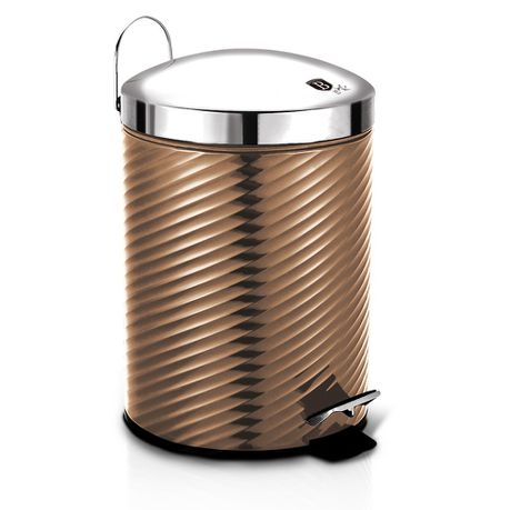 Berlinger Haus 12 Litre Stainless Steel Premium Pedal Bin - Rose Gold Edition