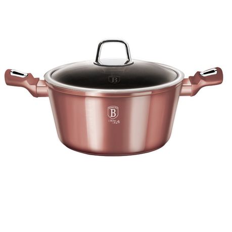 Berlinger Haus 28cm Titanium Coating Casserole with Lid - i-Rose Edition