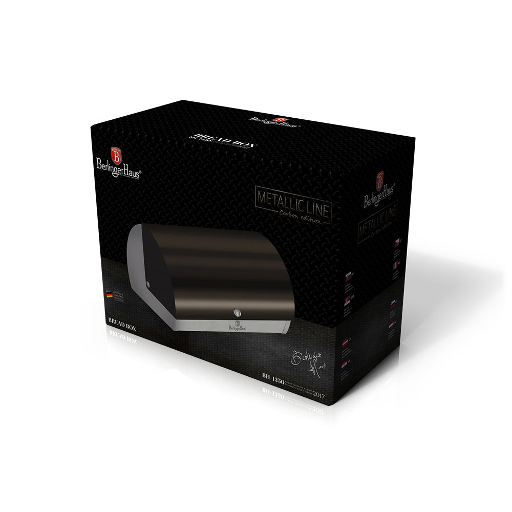 Berlinger Haus 38cm Premium Bread Box - Carbon Metallic