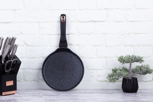 Berlinger Haus 25cm Marble Coating Non-Stick Pancake Pan – Black Rose Collection