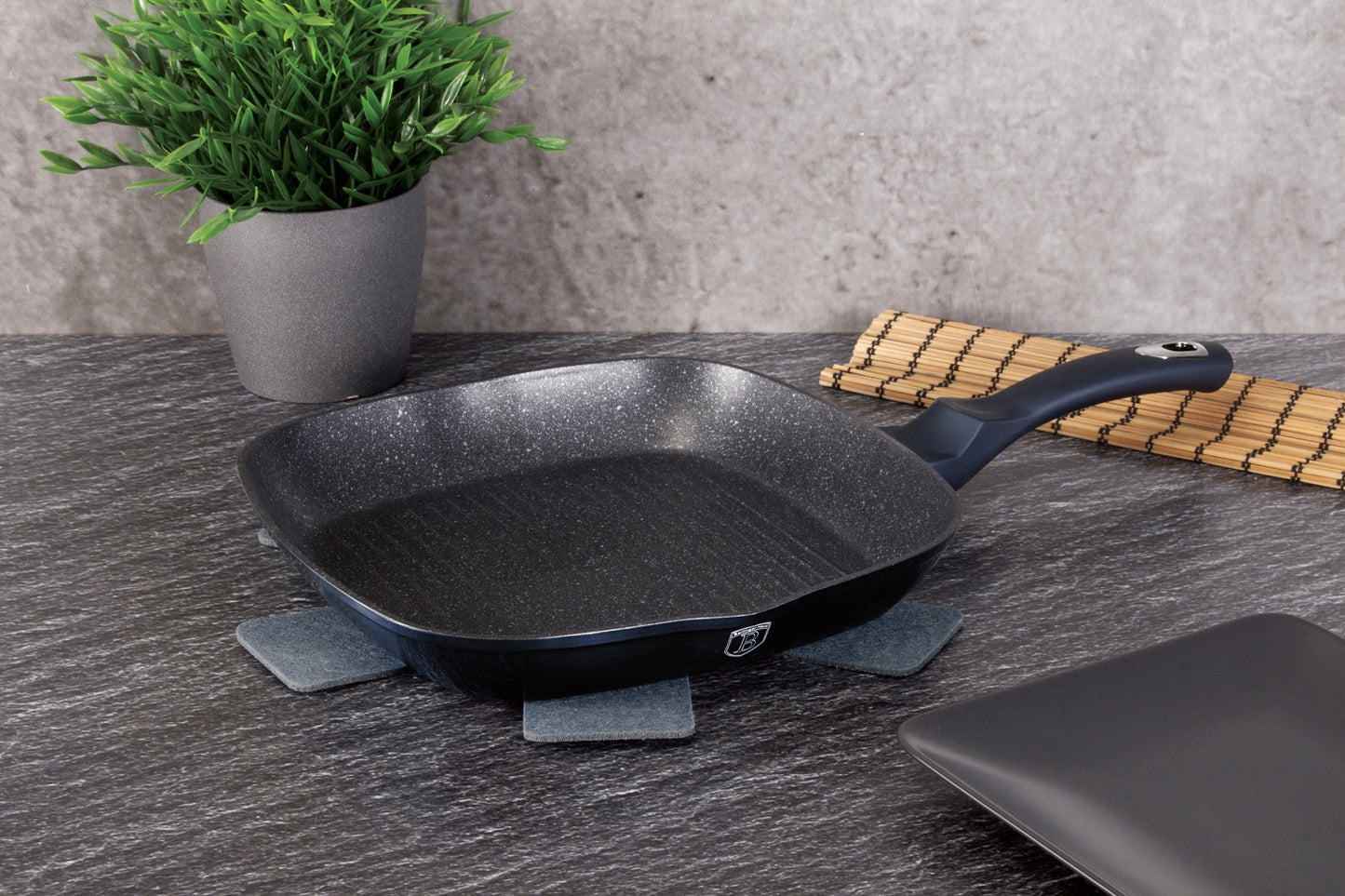 Berlinger Haus 28cm Marble Coating Grill Pan - Aquamarine Edition