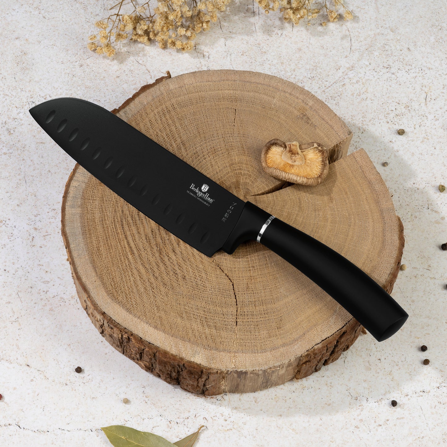 Berlinger Haus 6-Piece Stainless Steel Knife Set - Black Silver