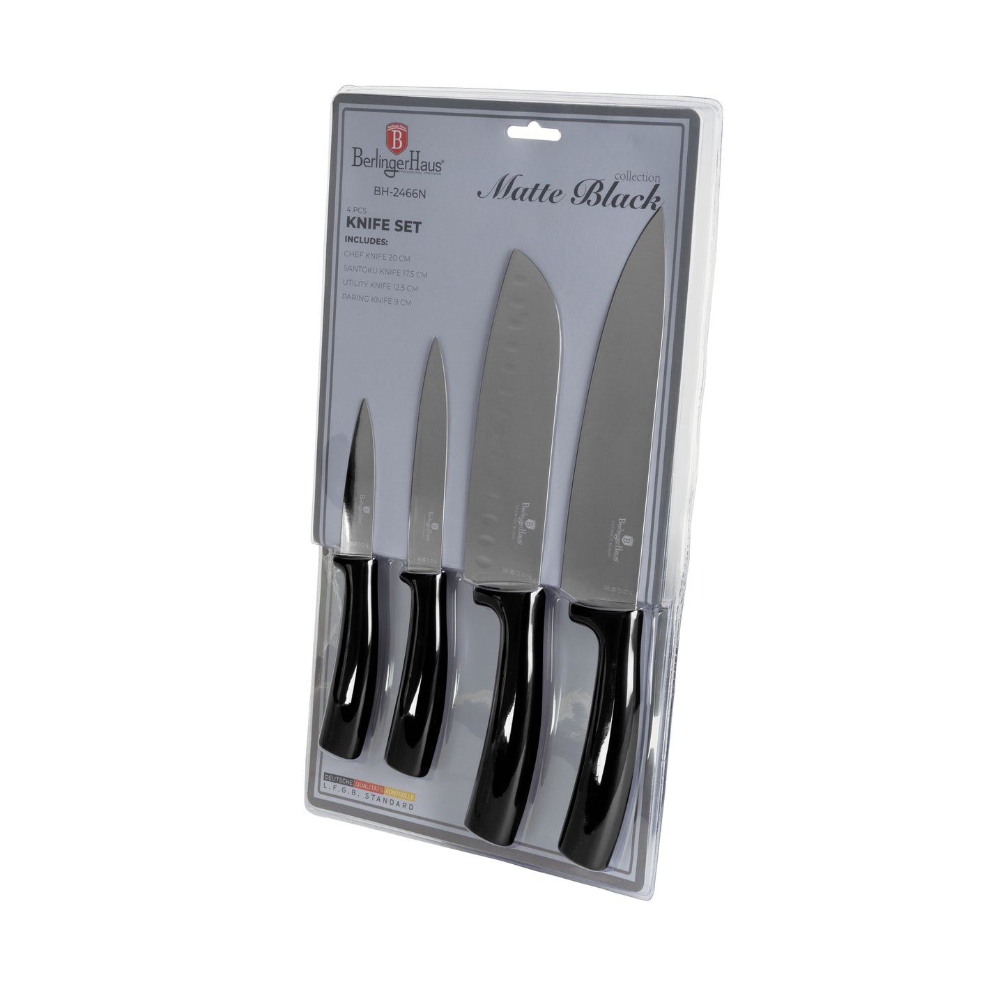 Berlinger Haus 4-Piece Stainless Steel Knife Set - Black