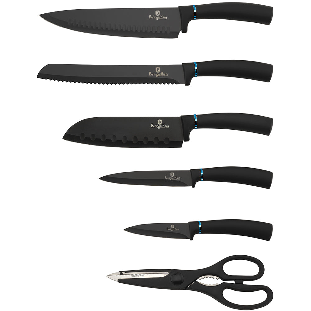 Berlinger Haus 13 Piece Knife Set with Stand and Kitchen Tools - i-Rose