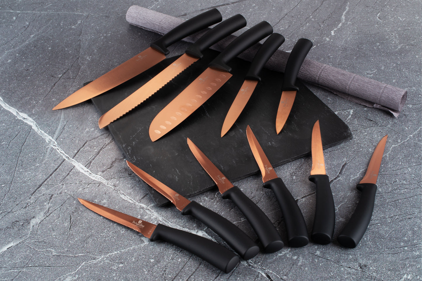 Berlinger Haus 11-Piece Knife Set – Rose Gold Metallic Line