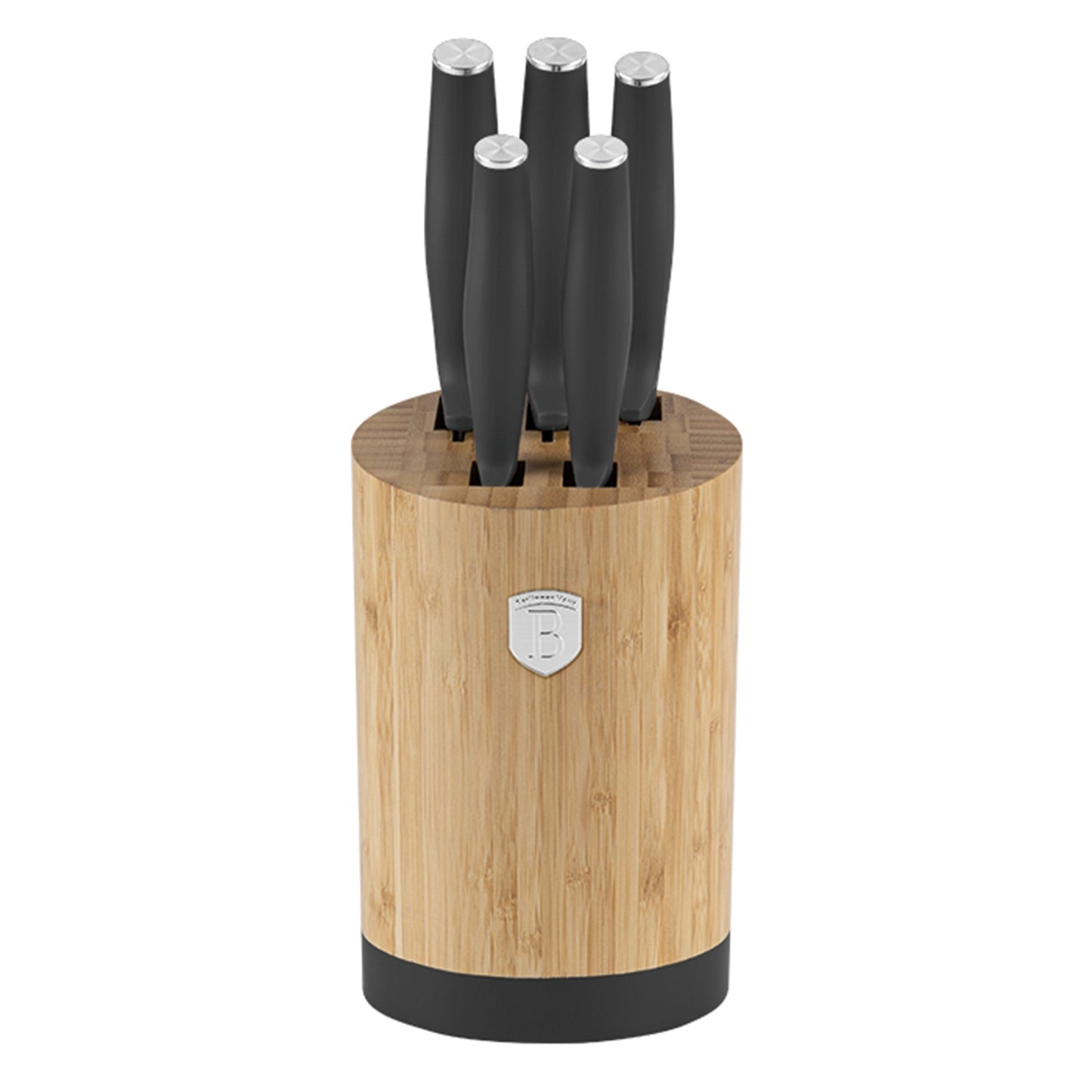 Berlinger Haus 6-Piece Knife Set with Bamboo Stand – Anthracite