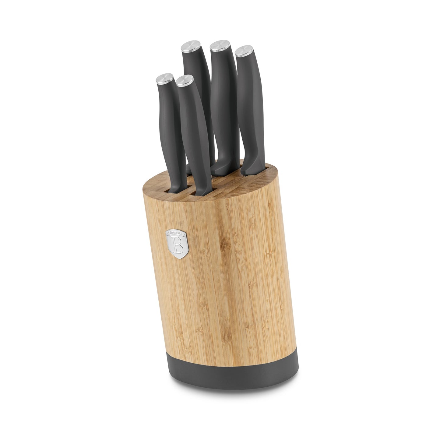 Berlinger Haus 6-Piece Knife Set with Bamboo Stand – Anthracite