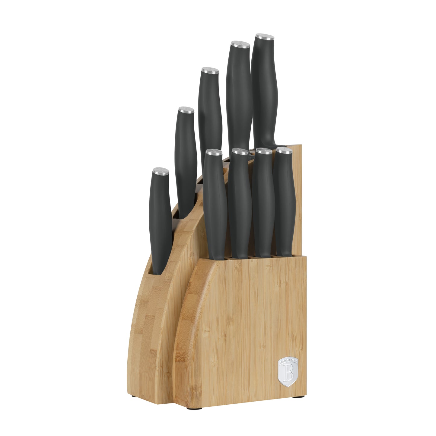 Berlinger Haus 10-Piece Knife Set with Bamboo Stand – Anthracite