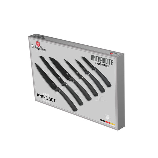 Berlinger Haus 6-Piece Stainless Steel Knife Set – Anthracite