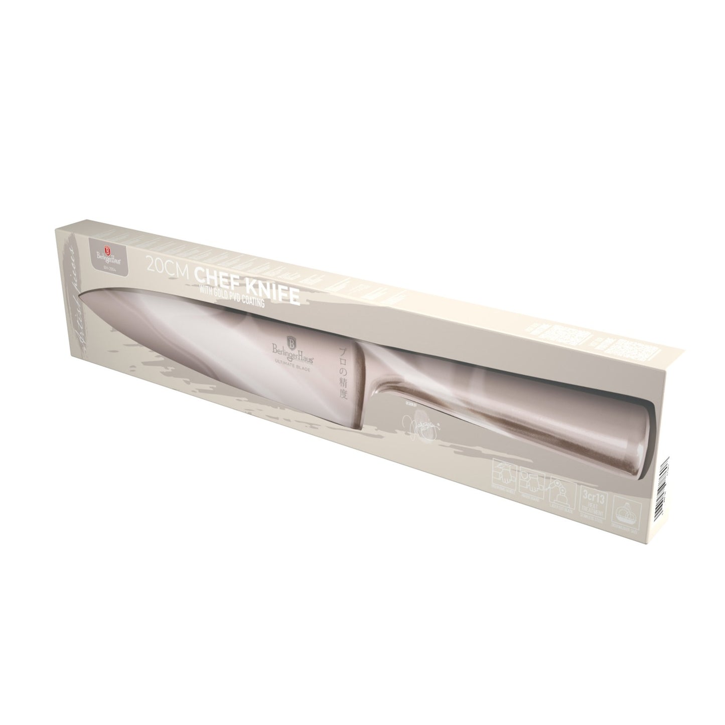 Berlinger Haus 20cm Stainless Steel Chef Knife - Taupe