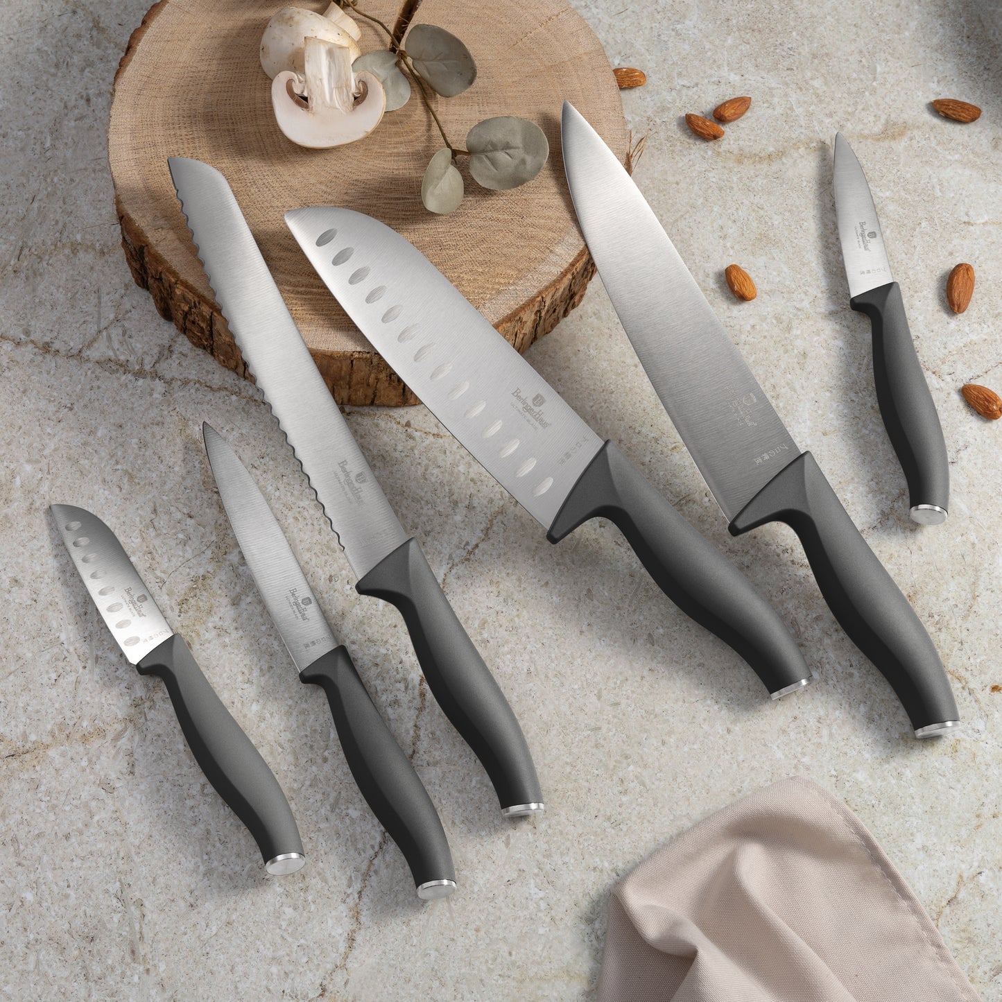 Berlinger Haus 6-Piece Stainless Steel Knife Set - Anthracite Collection
