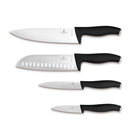 Berlinger Haus 4-Piece Stainless Steel Knife Set - Black Vintage