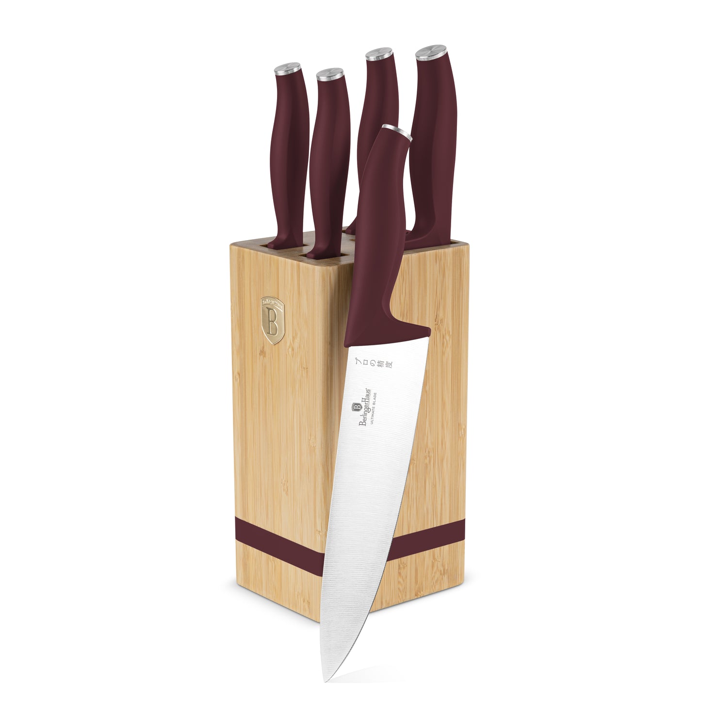 Berlinger Haus 6-Piece Stainless Steel Knife Set with Bamboo Stand – Leonardo