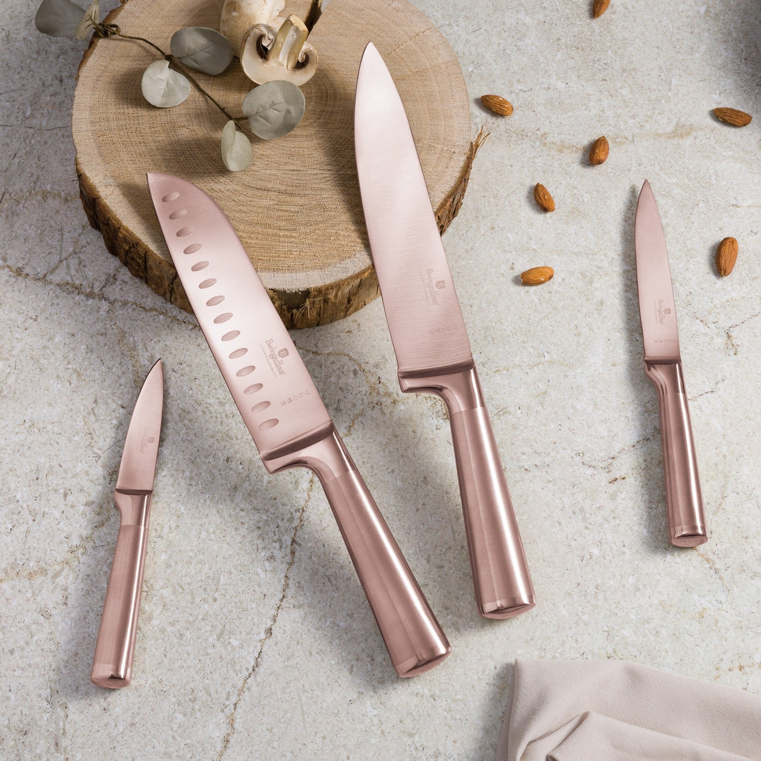 Berlinger Haus 4-Piece Stainless Steel Knife Set Rose Gold