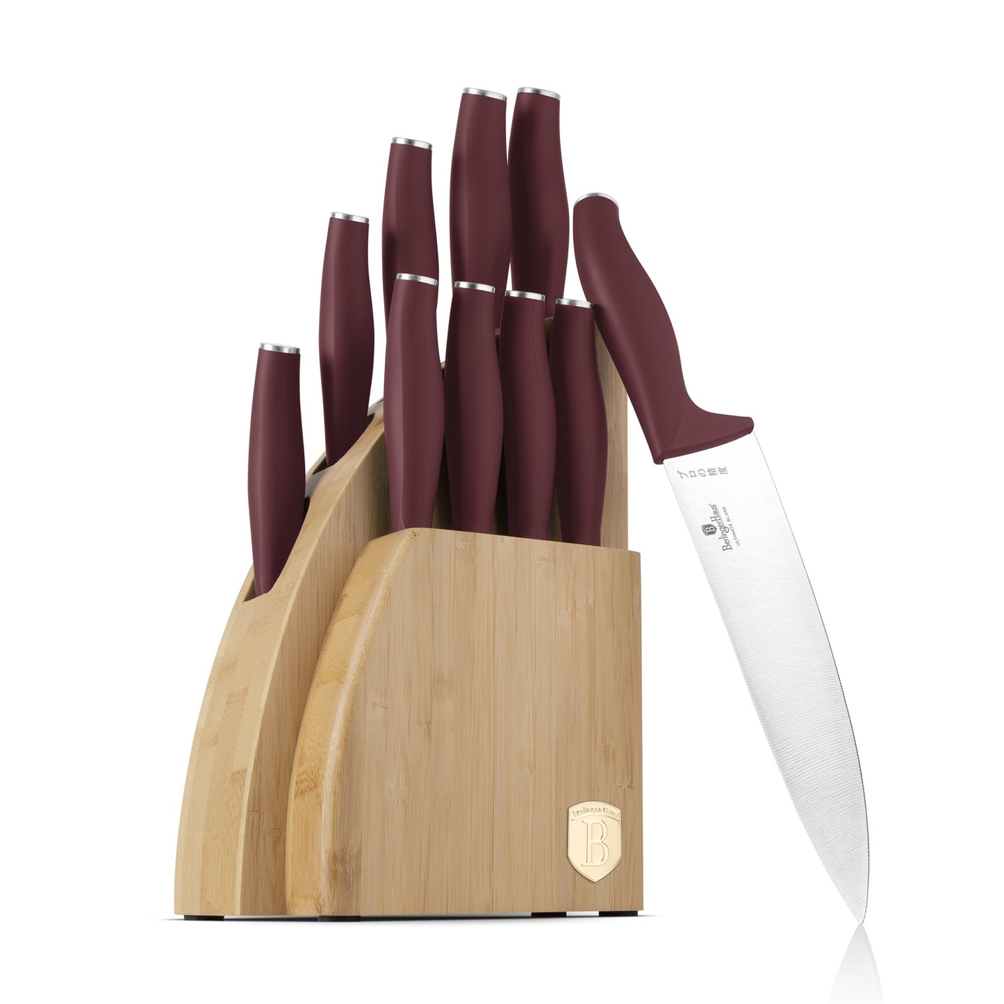 Berlinger Haus 10-Piece Stainless Steel Knife Set with Bamboo Stand – Leonardo