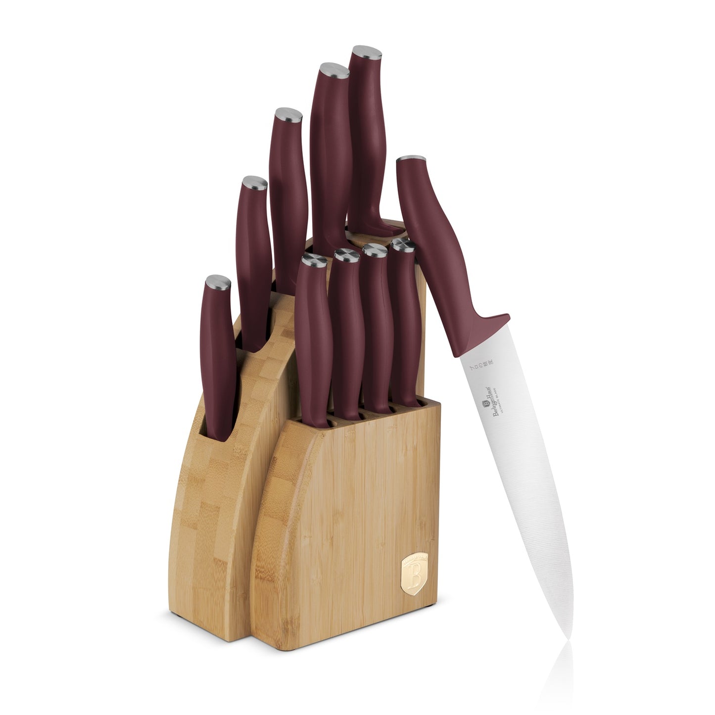 Berlinger Haus 10-Piece Stainless Steel Knife Set with Bamboo Stand – Leonardo