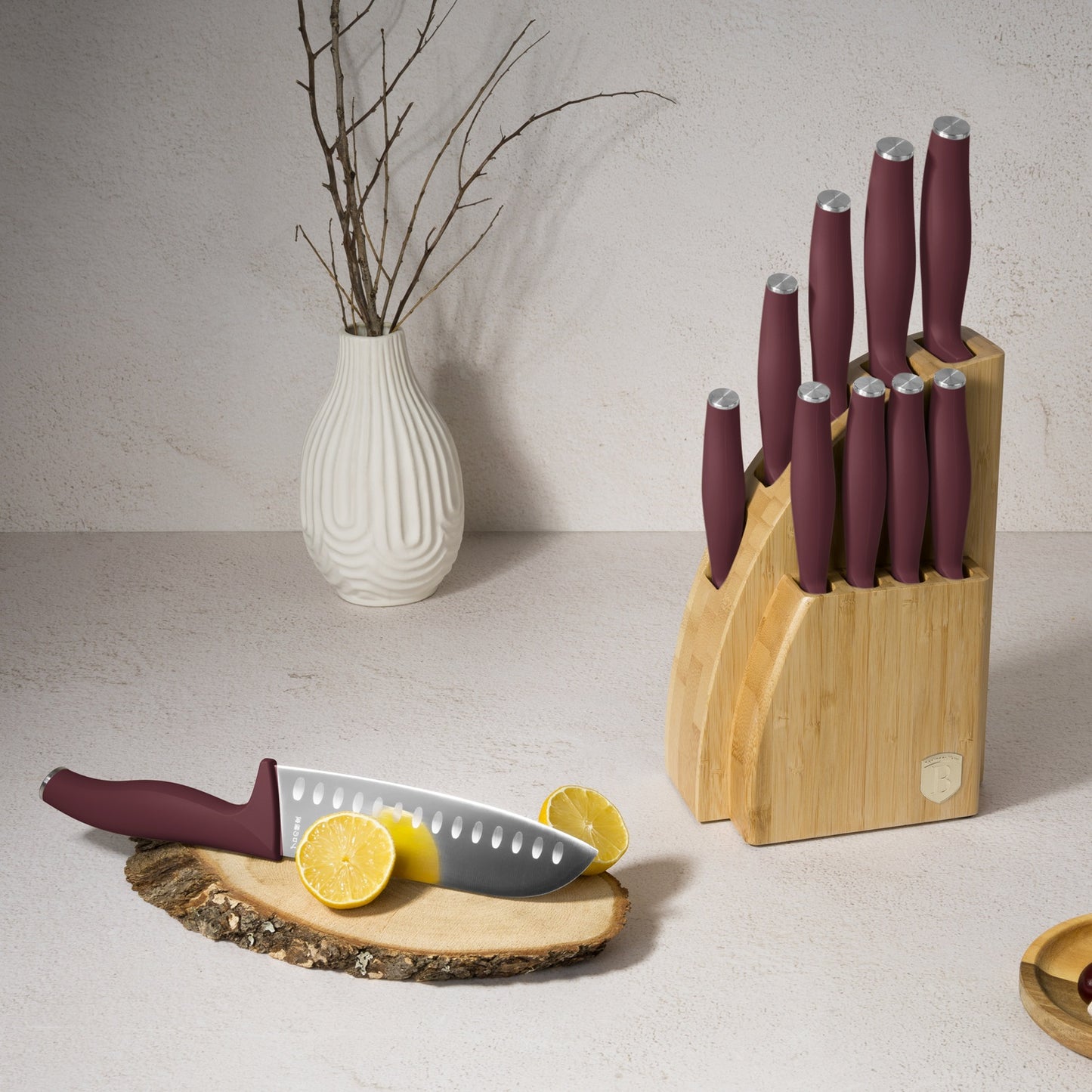 Berlinger Haus 10-Piece Stainless Steel Knife Set with Bamboo Stand – Leonardo