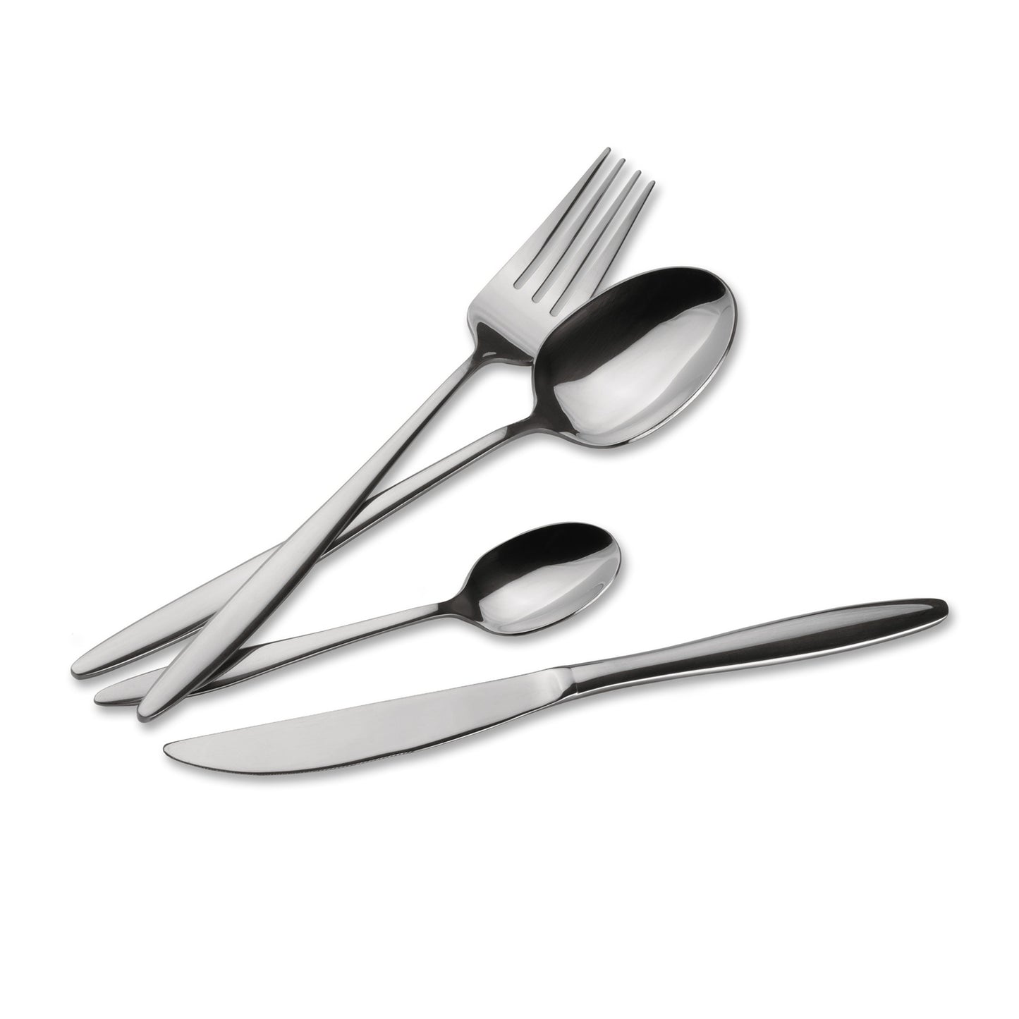 Berlinger Haus 24-Piece Stainless Steel Cutlery Set – Silver Mirror Polish