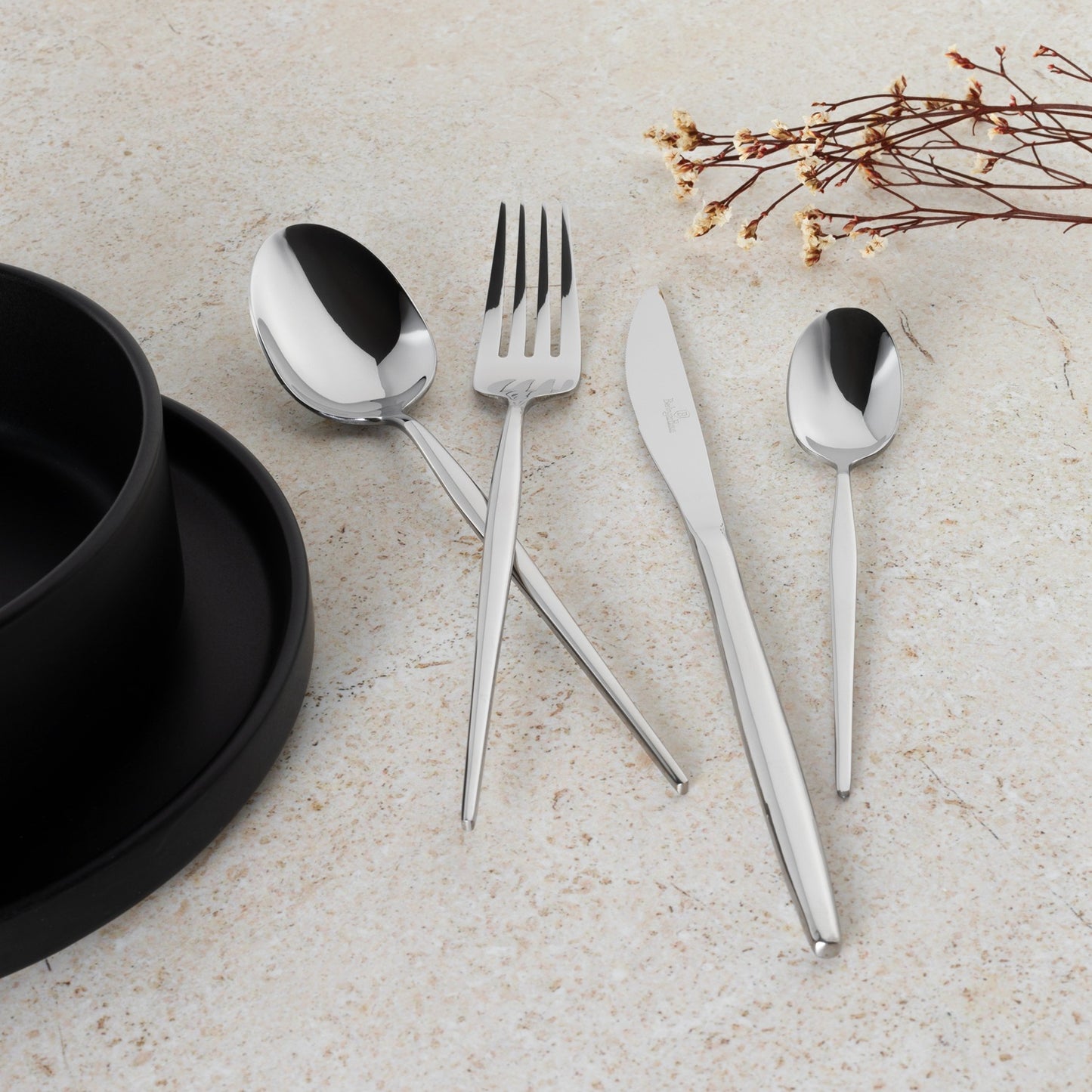 Berlinger Haus 24-Piece Stainless Steel Cutlery Set – Silver Mirror Polish