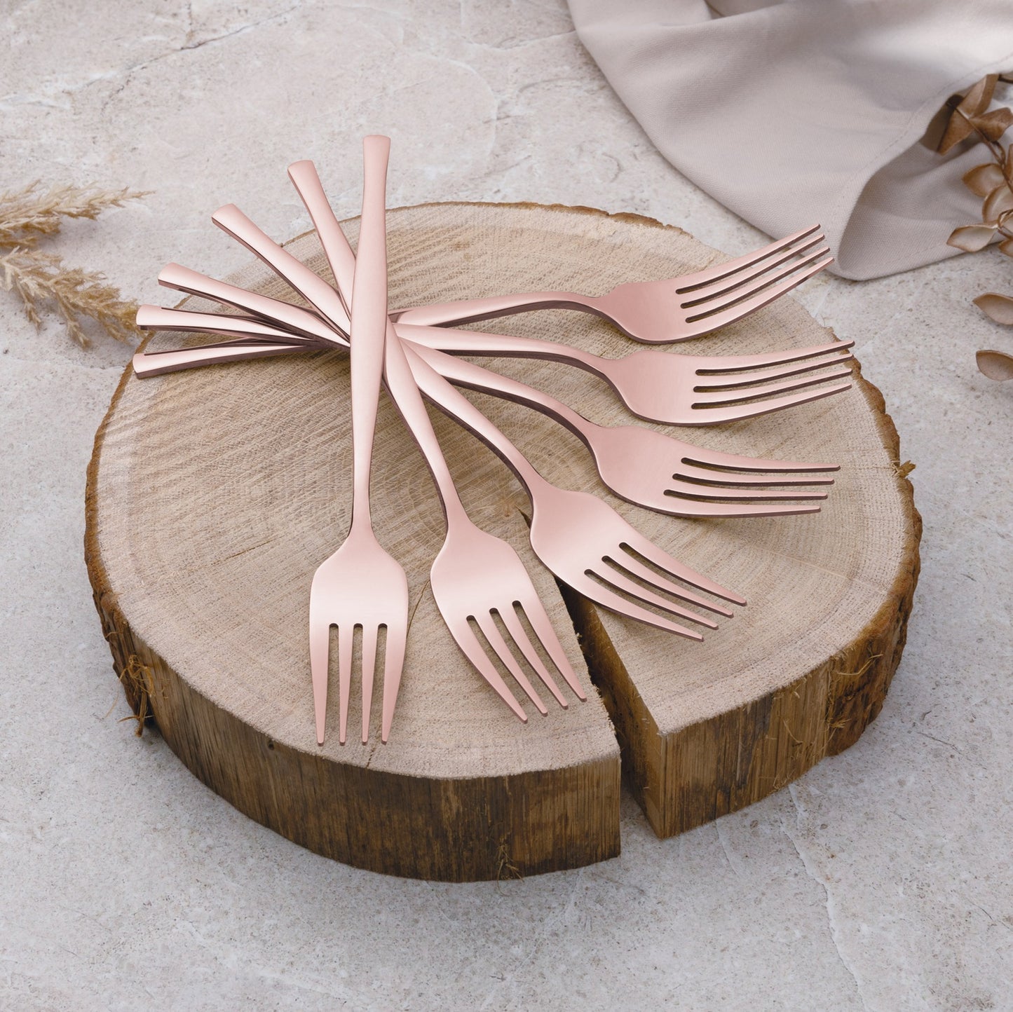Berlinger Haus 24-Piece Stainless Steel Cutlery Set - Rose Gold