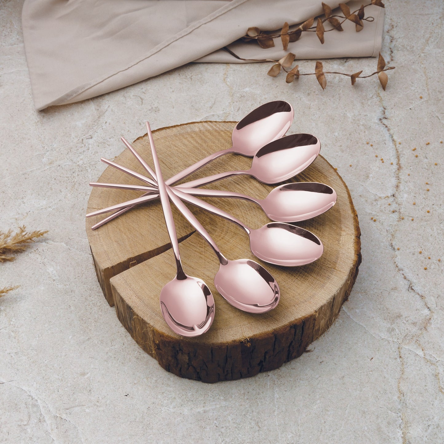Berlinger Haus 24-Piece Stainless Steel Cutlery Set - Rose Gold