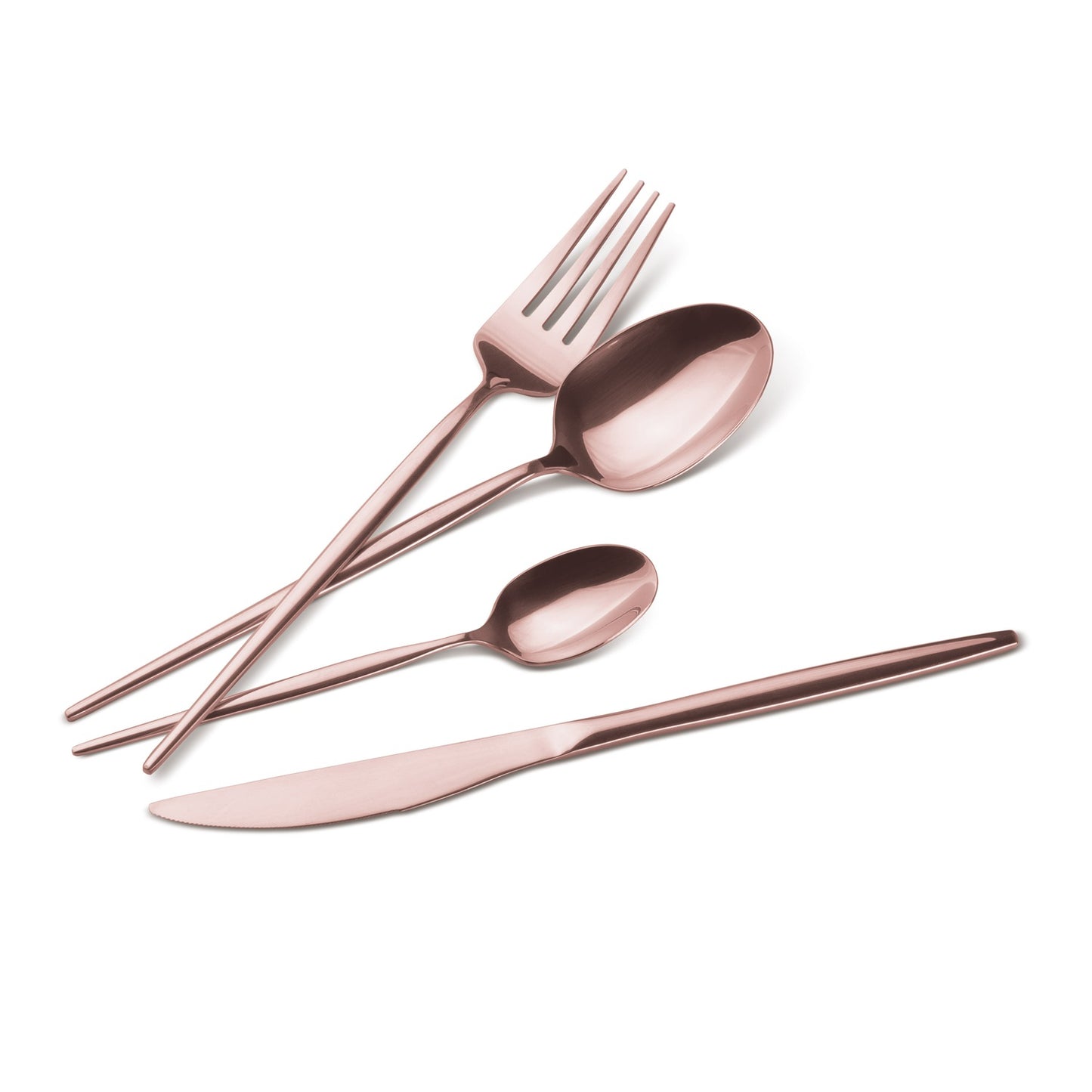 Berlinger Haus 24-Piece Stainless Steel Cutlery Set - Rose Gold