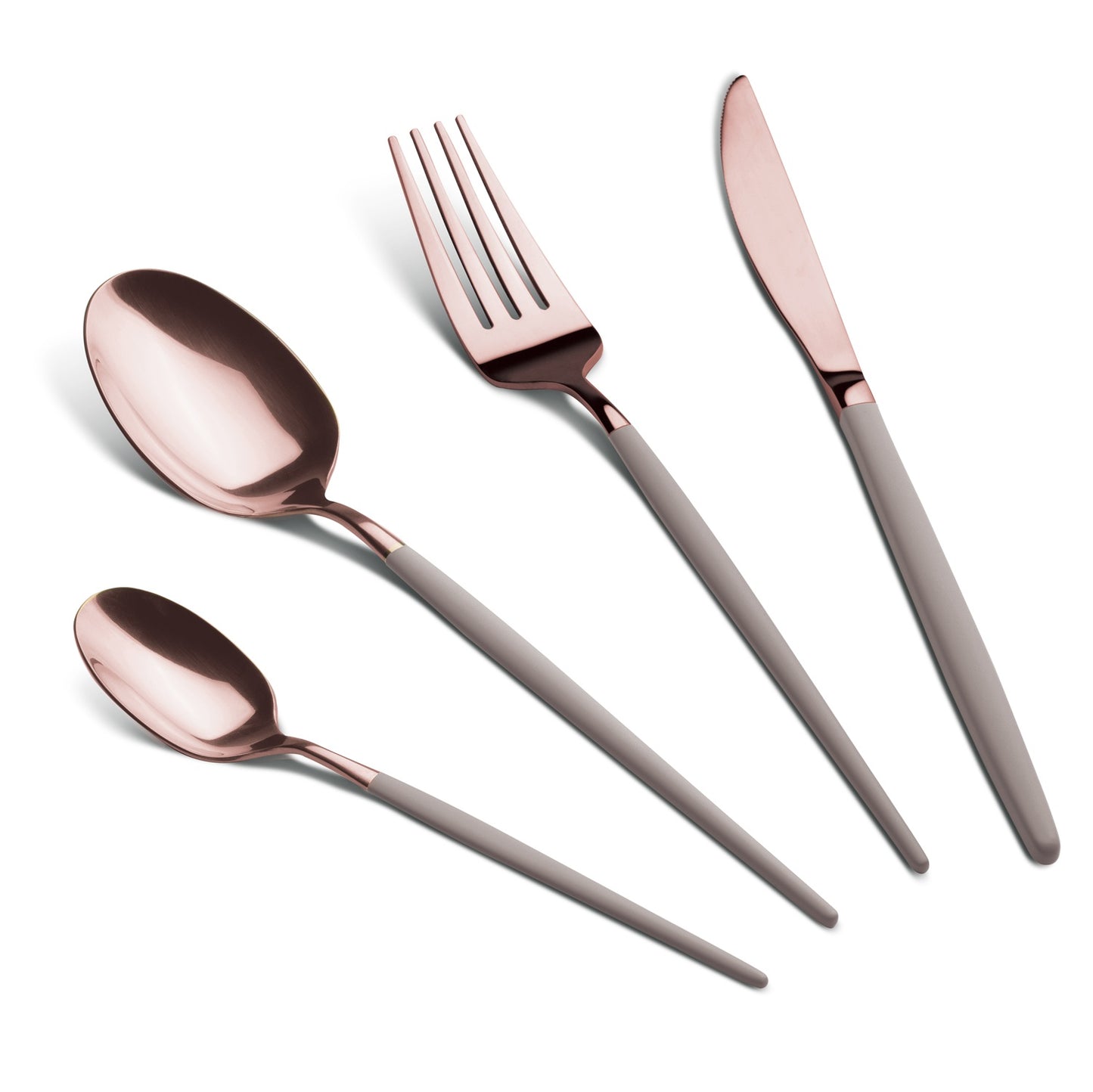Berlinger Haus 24-Piece Stainless Steel Cutlery Set - Taupe
