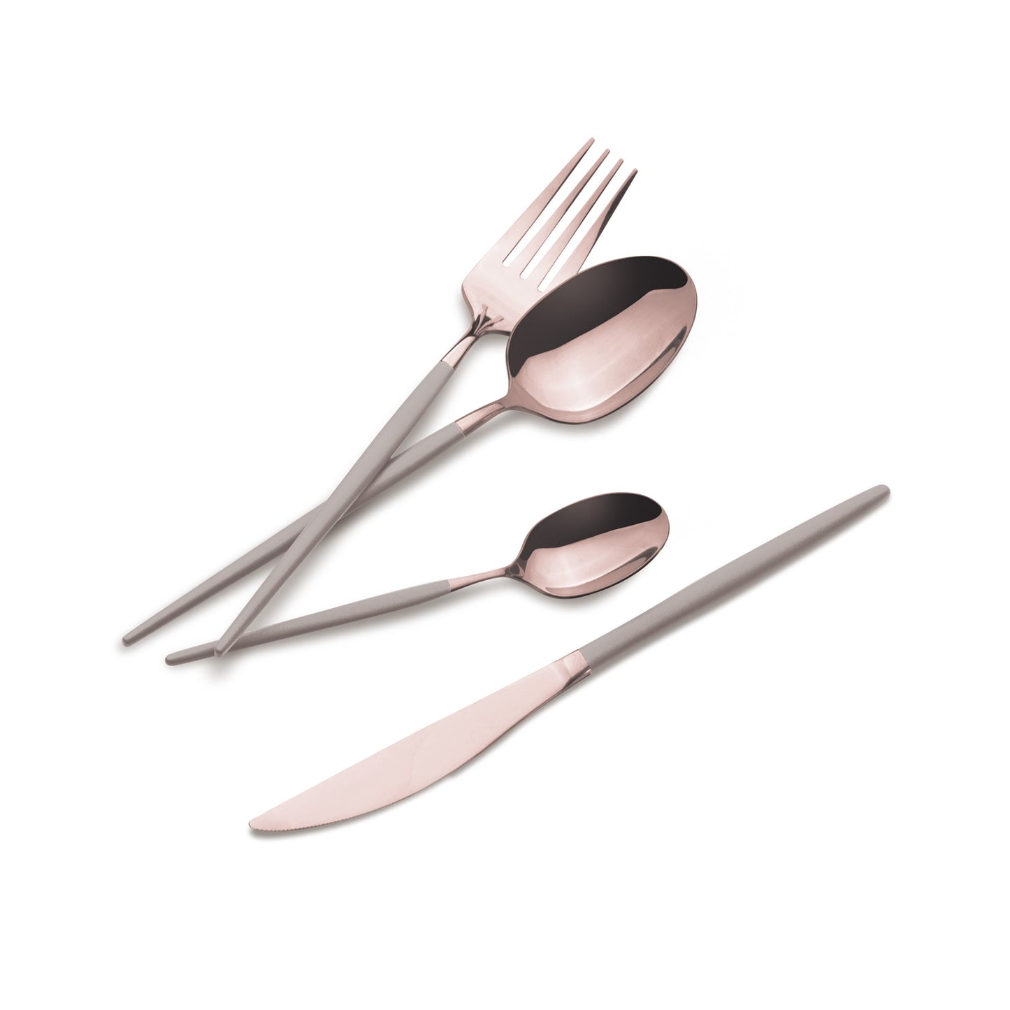 Berlinger Haus 24-Piece Stainless Steel Cutlery Set - Taupe