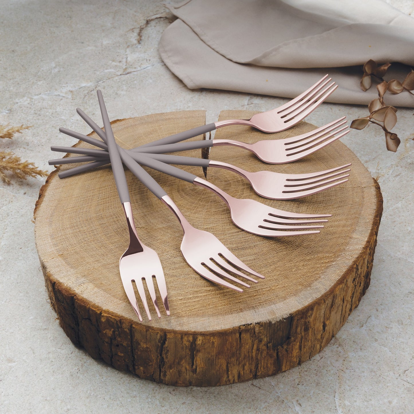Berlinger Haus 24-Piece Stainless Steel Cutlery Set - Taupe