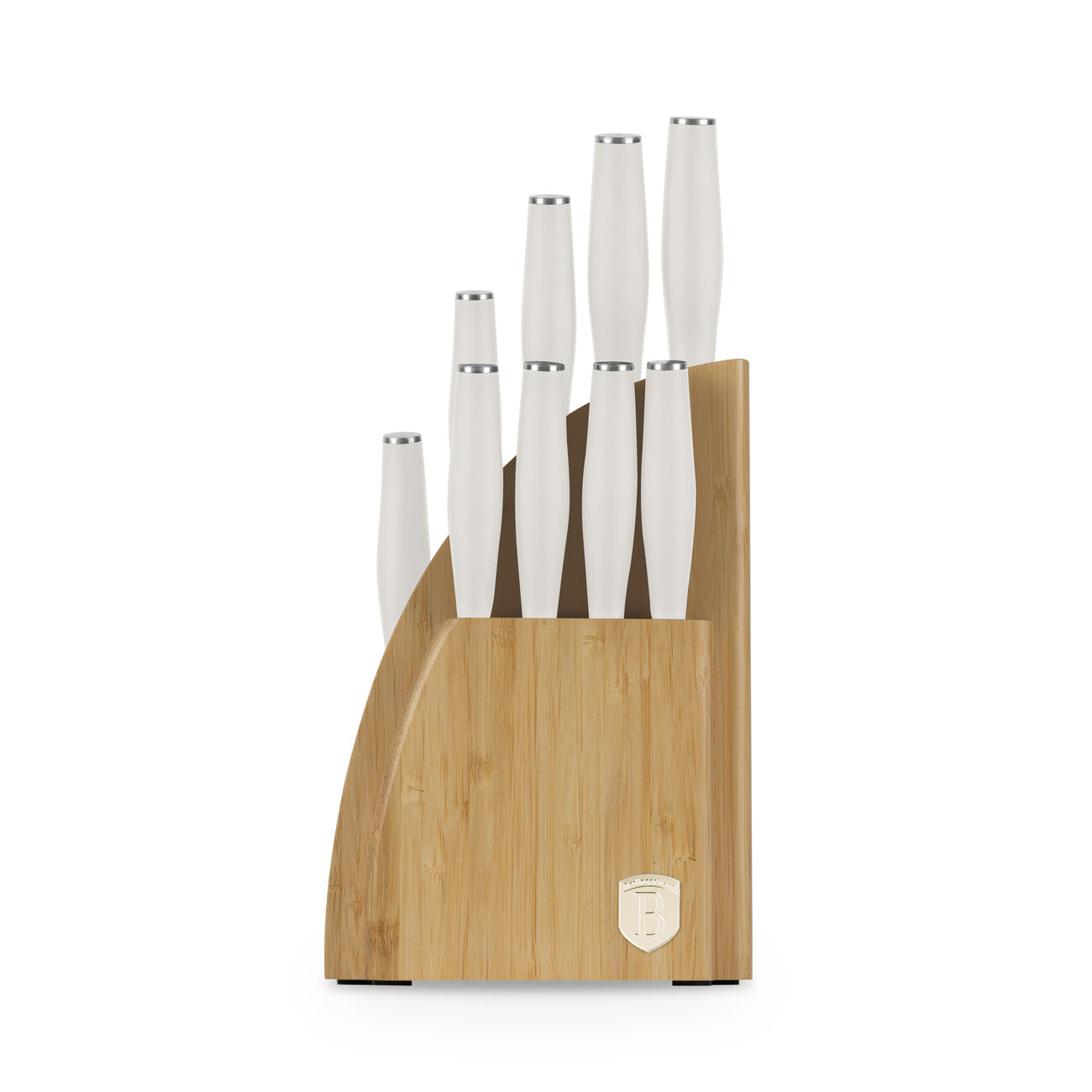 Berlinger Haus 10-Piece Stainless Steel Knife Set with Bamboo Stand – Sahara