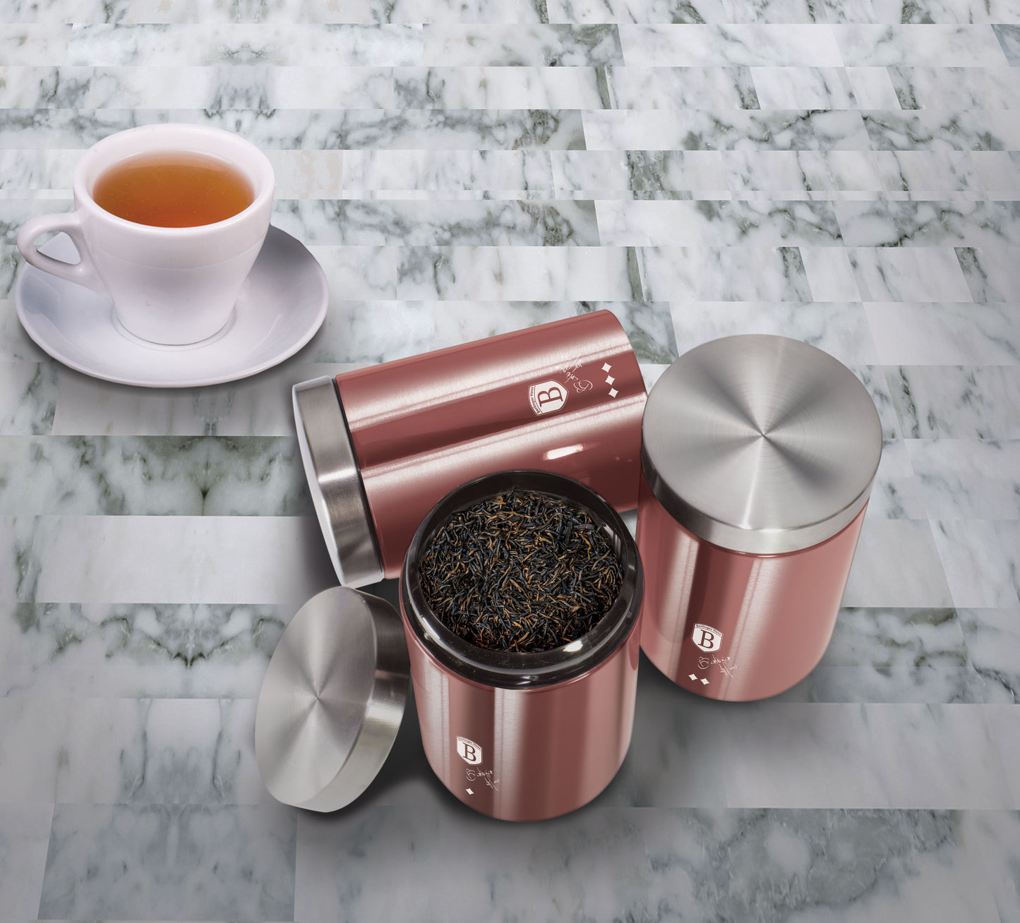 Berlinger Haus 3-Piece Premium Canister Set - i-Rose Edition