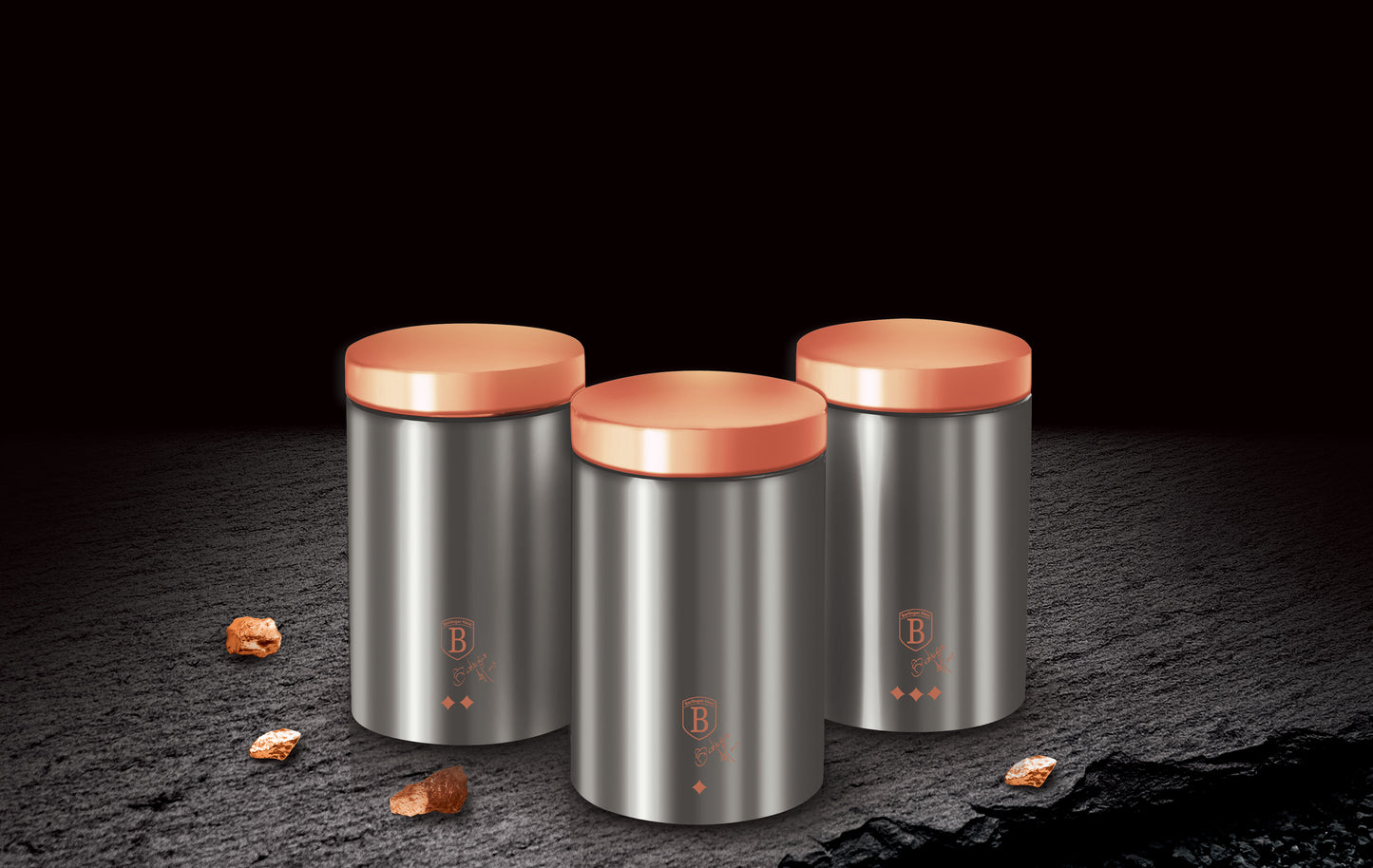 Berlinger Haus 3-Piece Premium Canister Set - Moonlight Edition