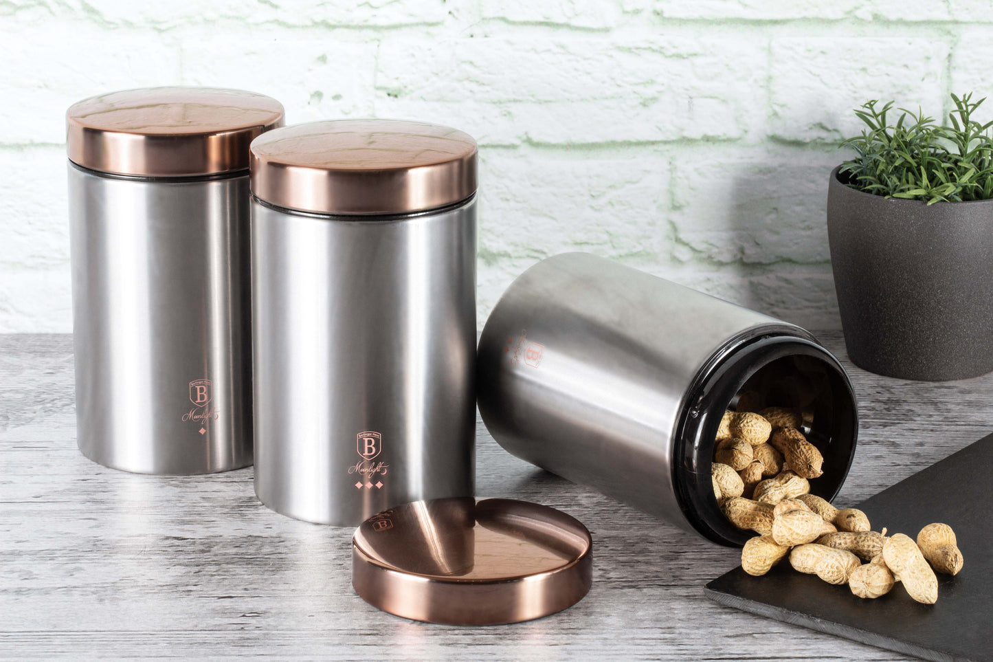 Berlinger Haus 3-Piece Premium Canister Set - Moonlight Edition