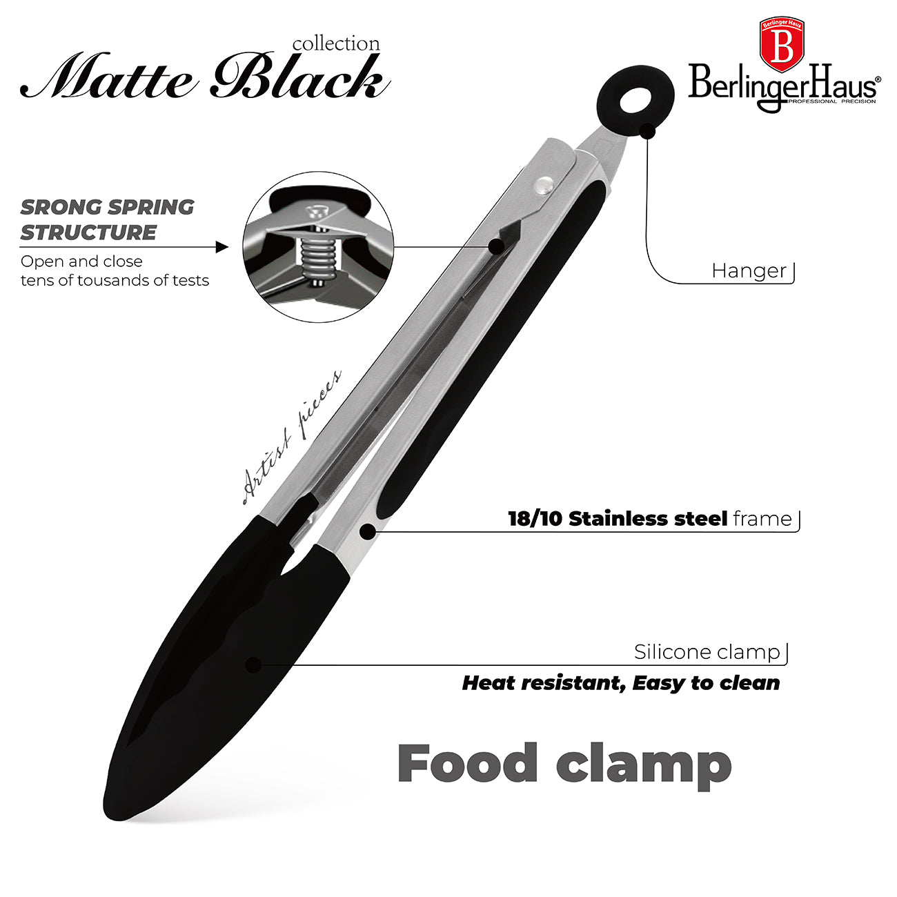 Berlinger Haus Food Clamp – Black