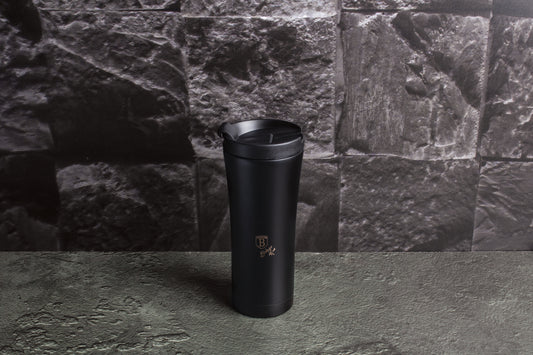 Berlinger Haus 500ml Thick Walled Travel Coffee Mug - Black Rose Line