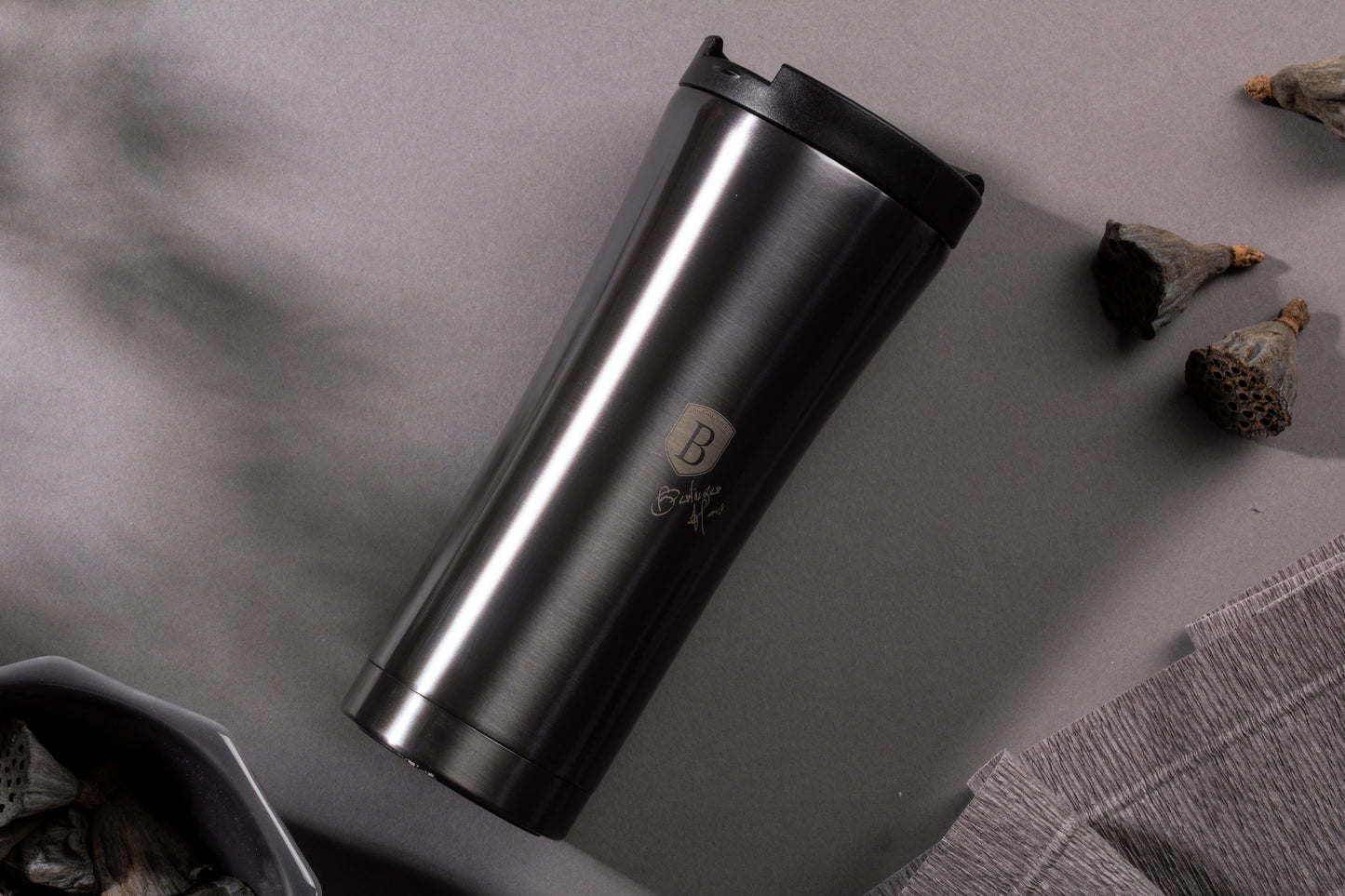 Berlinger Haus 500ml Thick-Walled Travel Coffee Mug - Carbon Pro