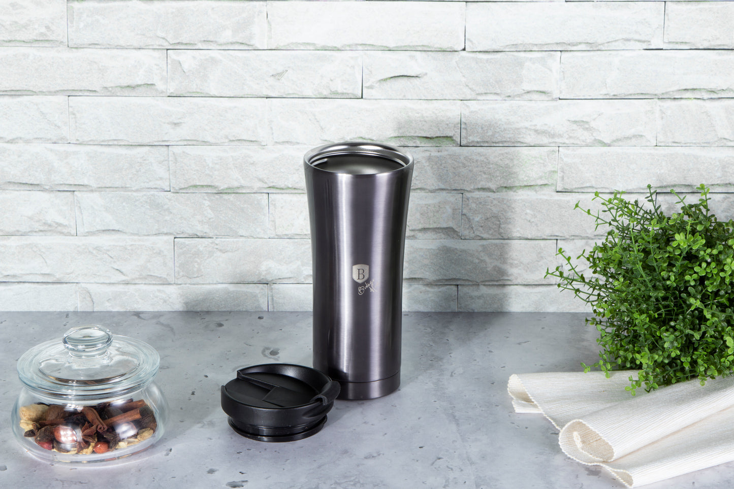 Berlinger Haus 500ml Thick-Walled Travel Coffee Mug - Carbon Pro