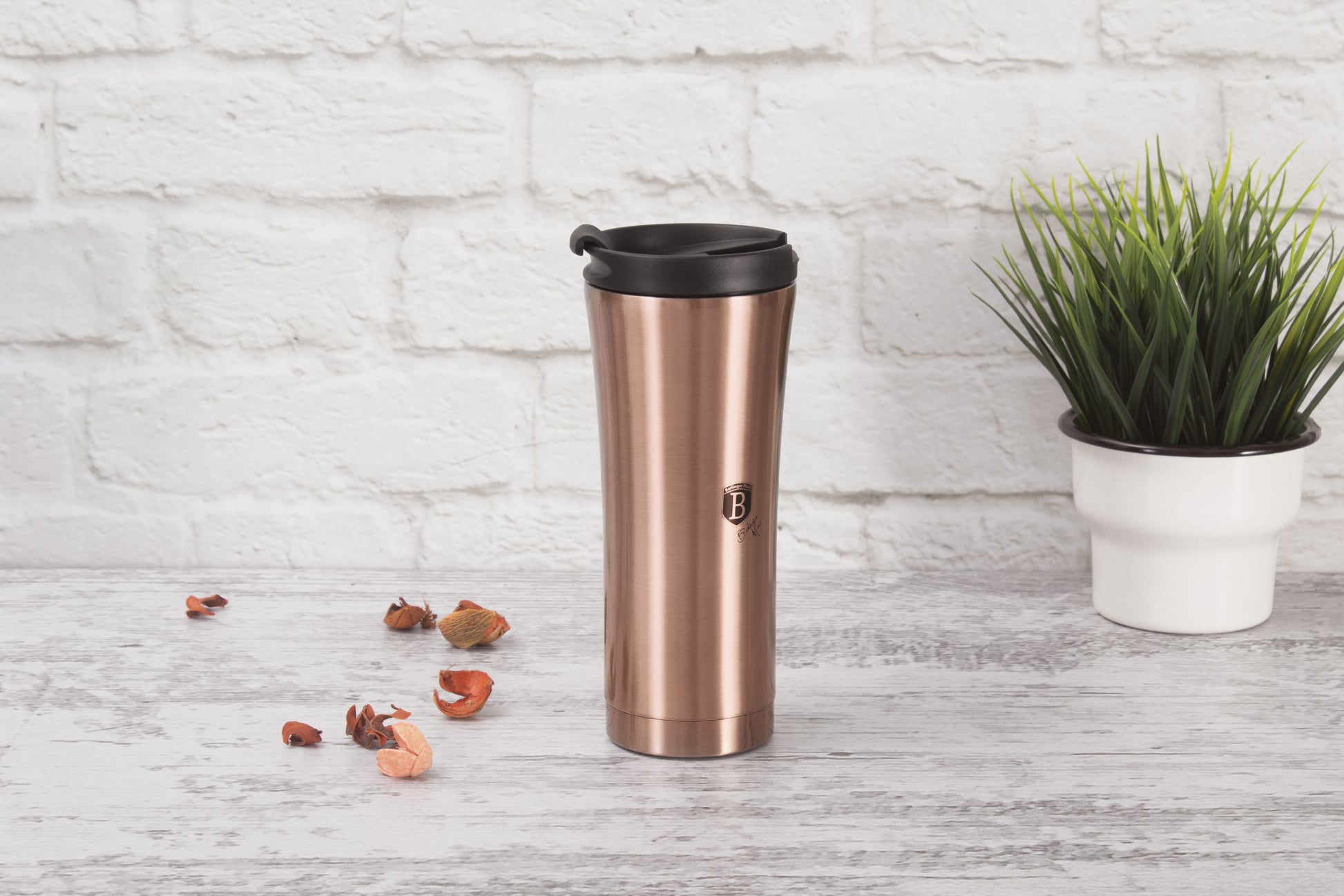 Berlinger Haus 500ml Thick-Walled Travel Coffee Mug - Rose Gold