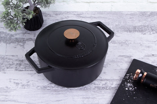 Berlinger Haus 24cm Cast Iron Casserole – Black Rose