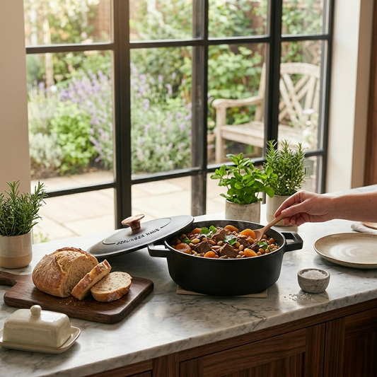 Berlinger Haus 26cm Cast Iron Shallow Pot - Matt Black